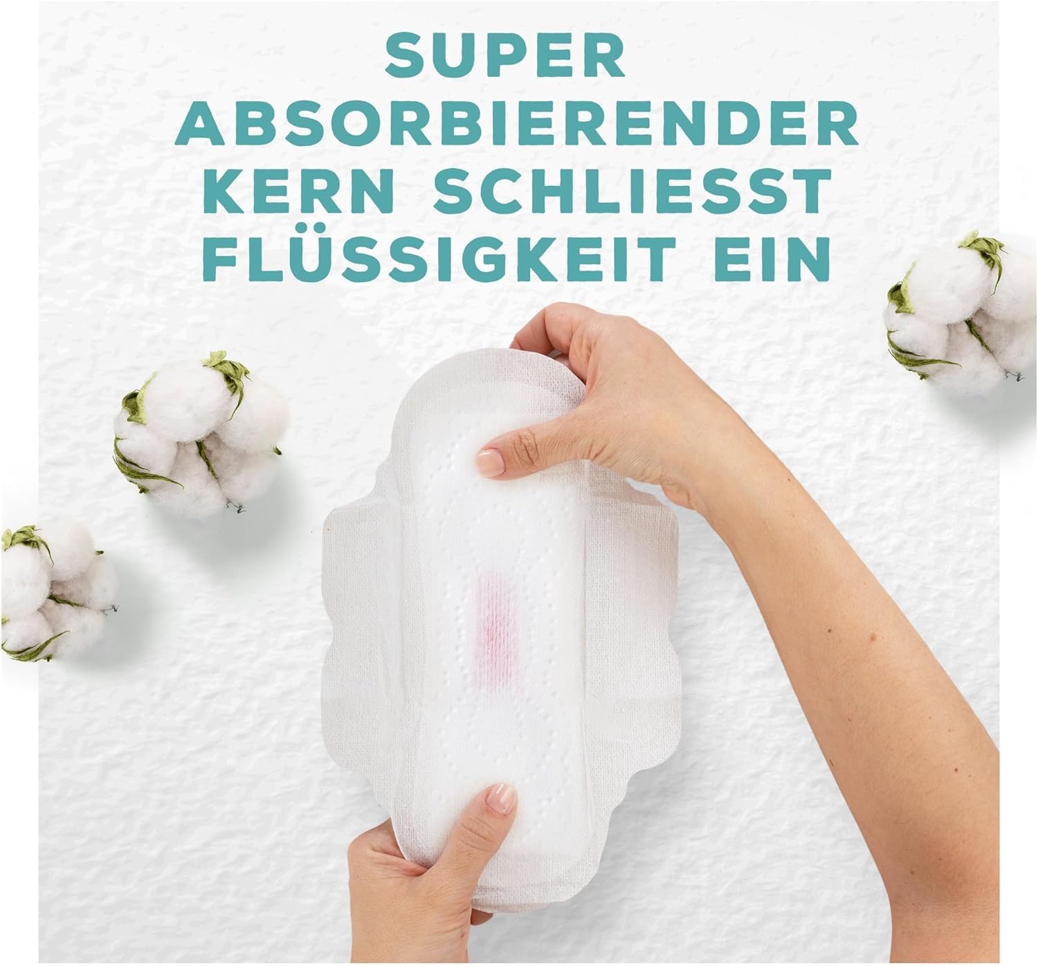 Always Ultra Damen-Damenbinden, Größe 2, Baumwollschutz, lange Damenbinden mit Flügeln (3 x 18 Stück), Monatspackung, ultradünn und super saugfähig – Bild 6