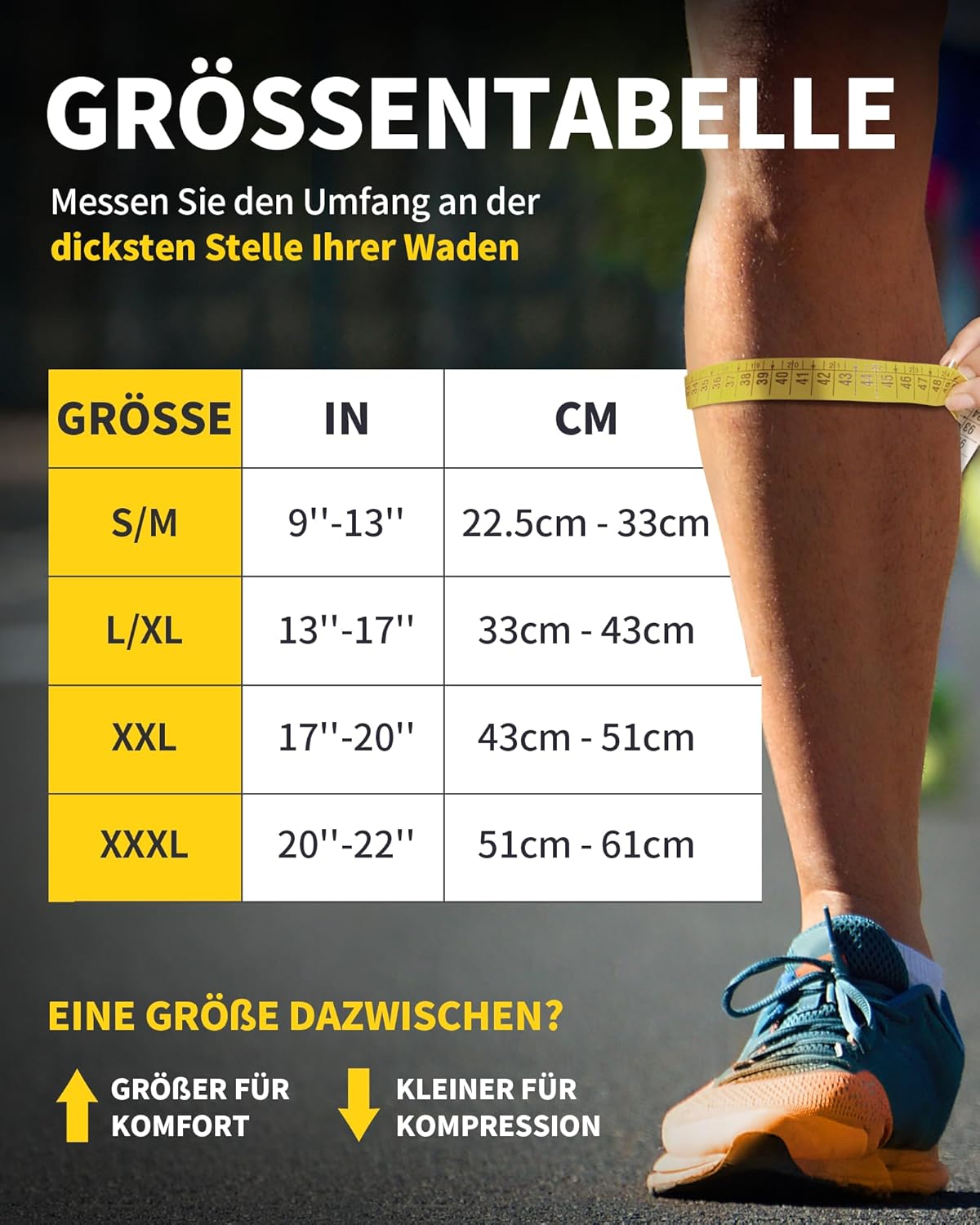 CAMBIVO 3 Paar Kompressionsstrümpfe für Damen und Herren – für Sport, Skifahren, Fliegen, Reisen und Schwangerschaft – Bild 2