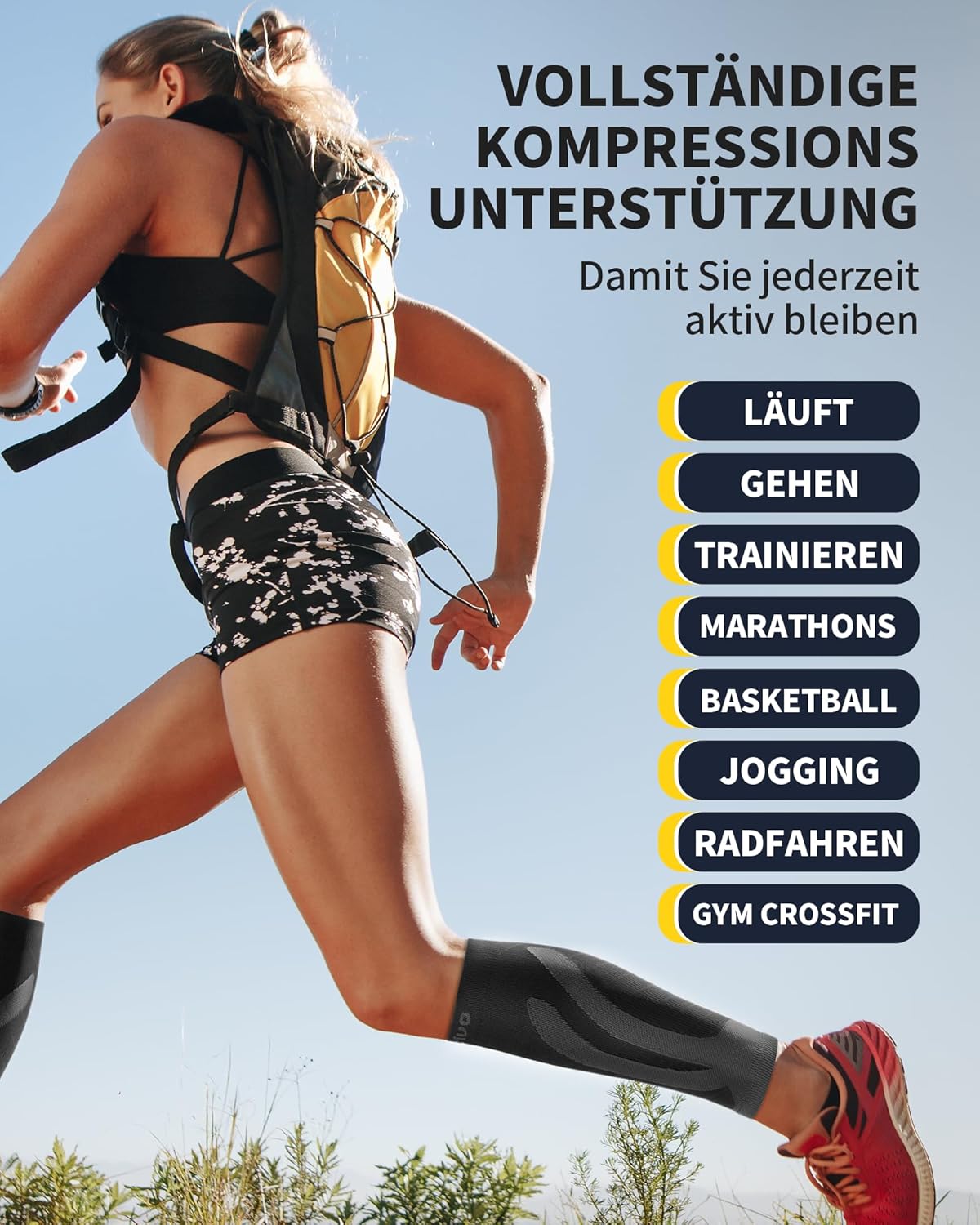 CAMBIVO 3 Paar Kompressionsstrümpfe für Damen und Herren – für Sport, Skifahren, Fliegen, Reisen und Schwangerschaft – Bild 4