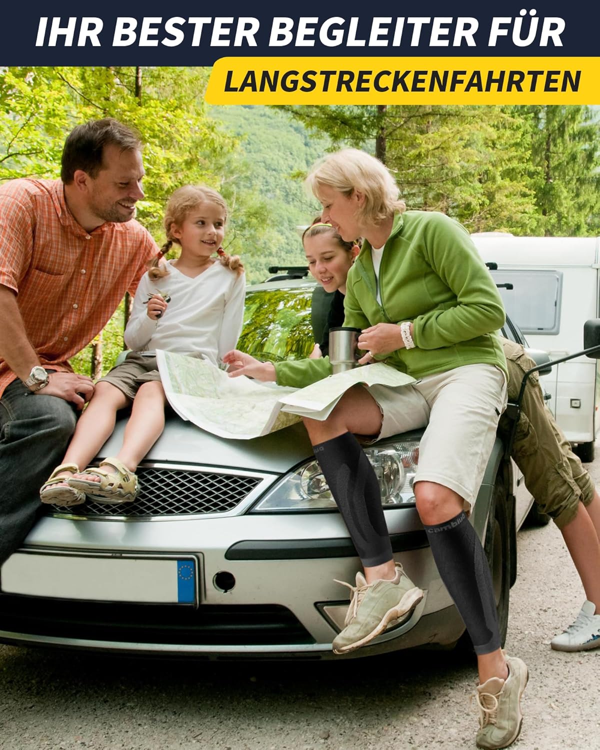 CAMBIVO 3 Paar Kompressionsstrümpfe für Damen und Herren – für Sport, Skifahren, Fliegen, Reisen und Schwangerschaft – Bild 7