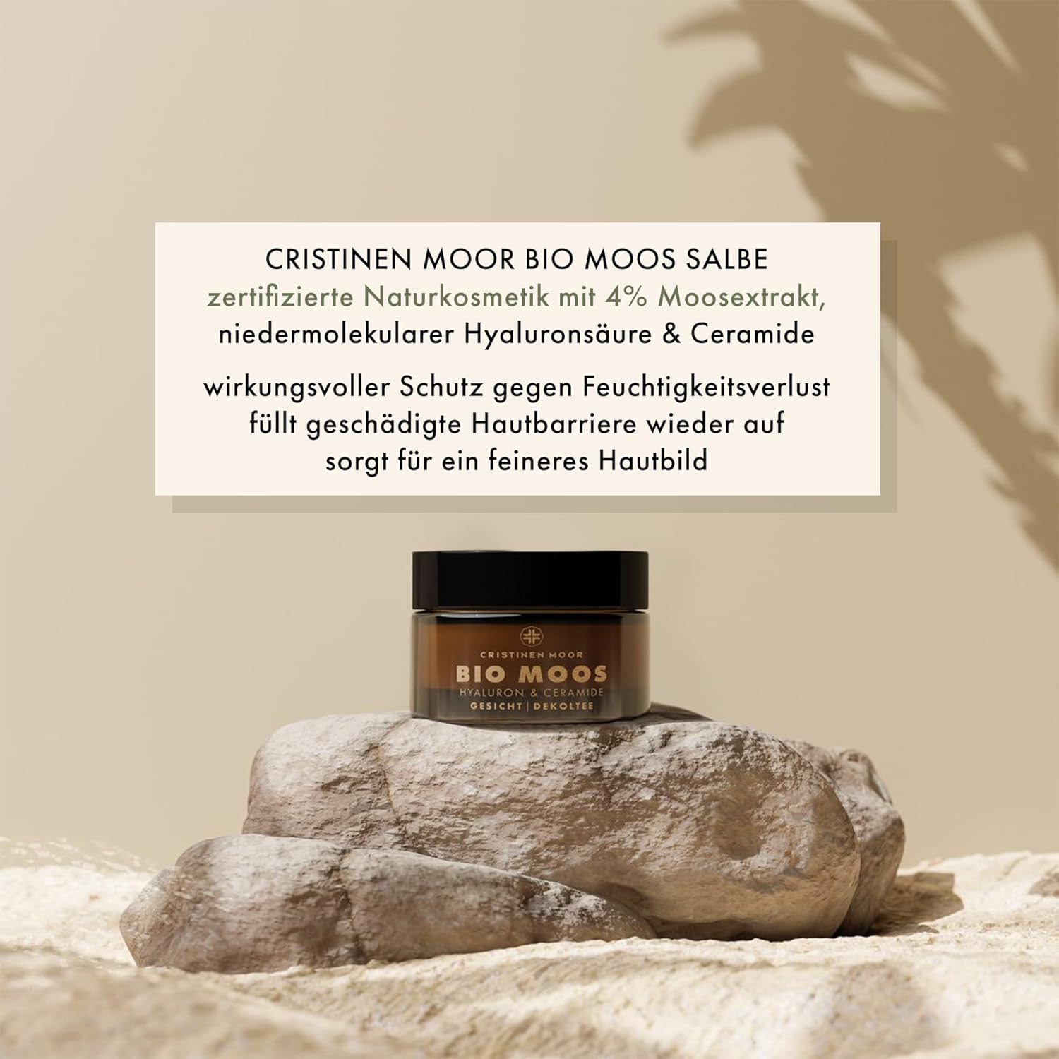 Cristinen Moor Set Moossalbe 50 ml + Moos Hyaluron Konzentrat 30 ml I Anti-Falten-Pflegeset für die tägliche Pflegeroutine I Naturkosmetik – Bild 2
