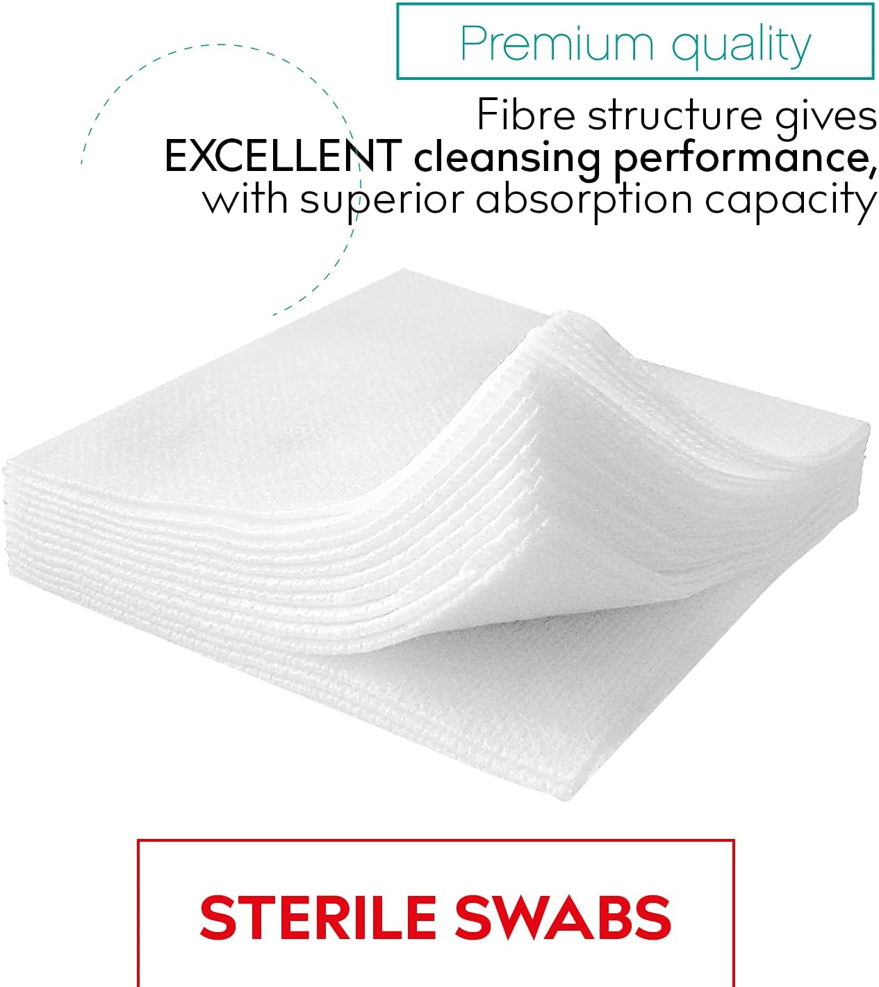 Medrull Vlies-Verbände, steril, ultraweich, 4-lagig, 5 cm x 5 cm, verpackt 2 Stück – 20 Papiertüten (40 Stück) – Bild 4