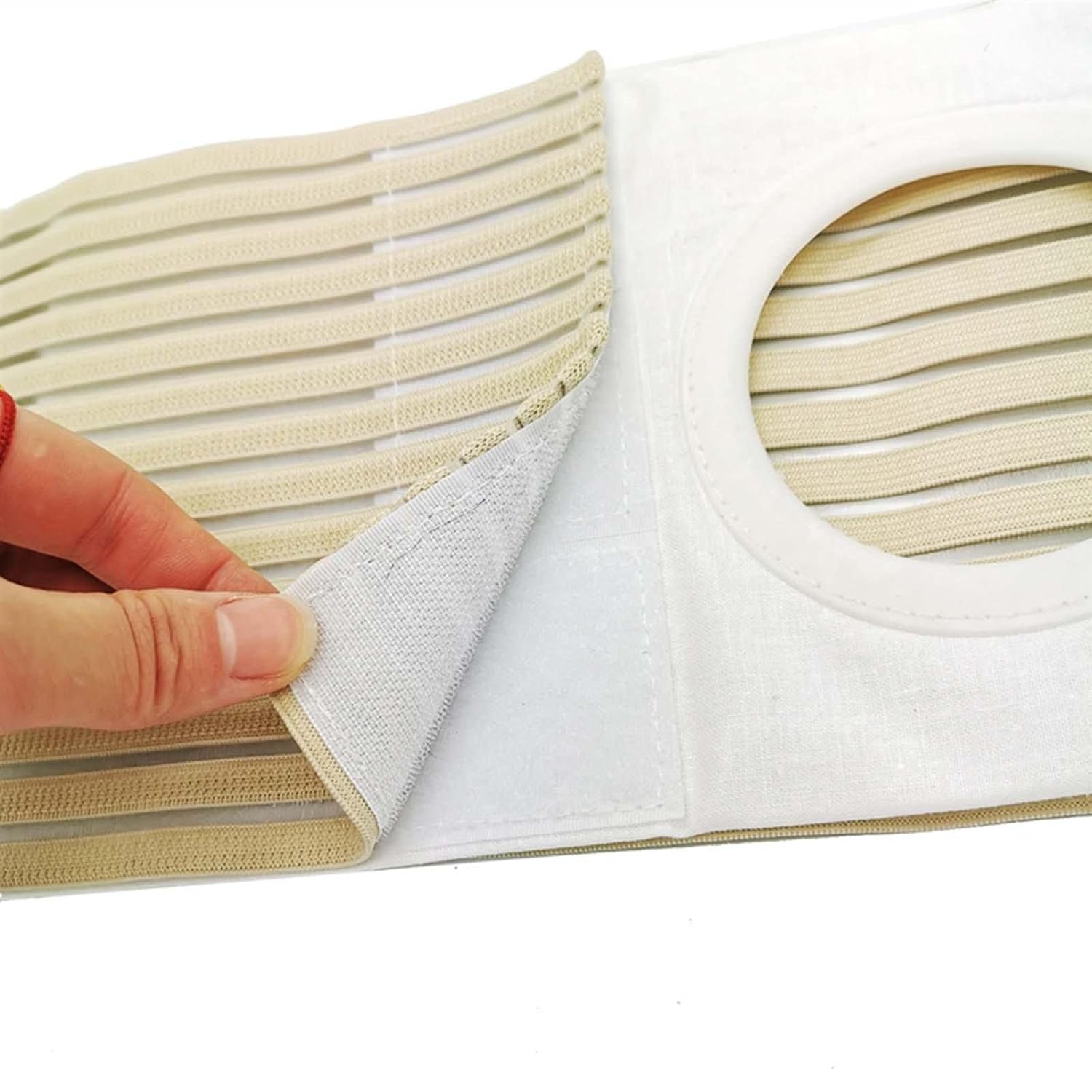 Ostomiegürtel Hernia Stützgürtel Bauch Kompressionsband Stoma Unterstützung Elastisches Material für Erwachsene Fitness Erholung nach Operationen, M 95 cm x 16 cm – Bild 2