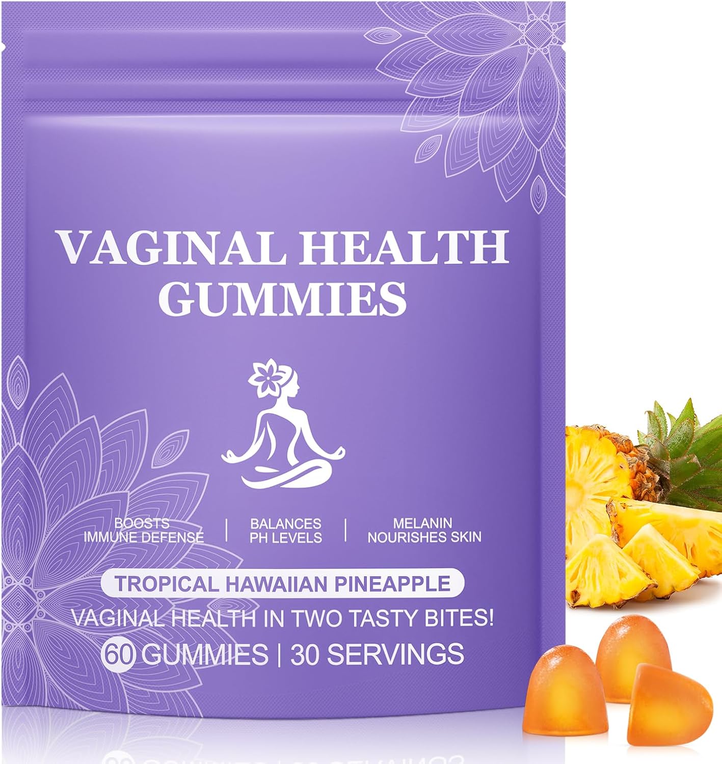 Premium Feminine Balance Gummies, 60 Stück, Femipure Gummies, vegan und glutenfrei, PH-Balance für Frauen, Nahrungsergänzungsmittel für die Vaginalgesundheit von Frauen, Unterstützung des Immunsystems