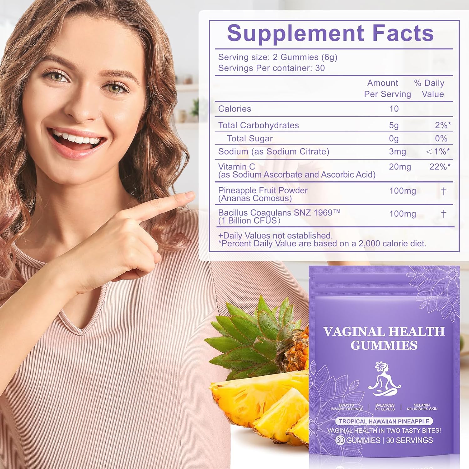 Premium Feminine Balance Gummies, 60 Stück, Femipure Gummies, vegan und glutenfrei, PH-Balance für Frauen, Nahrungsergänzungsmittel für die Vaginalgesundheit von Frauen, Unterstützung des Immunsystems – Bild 9