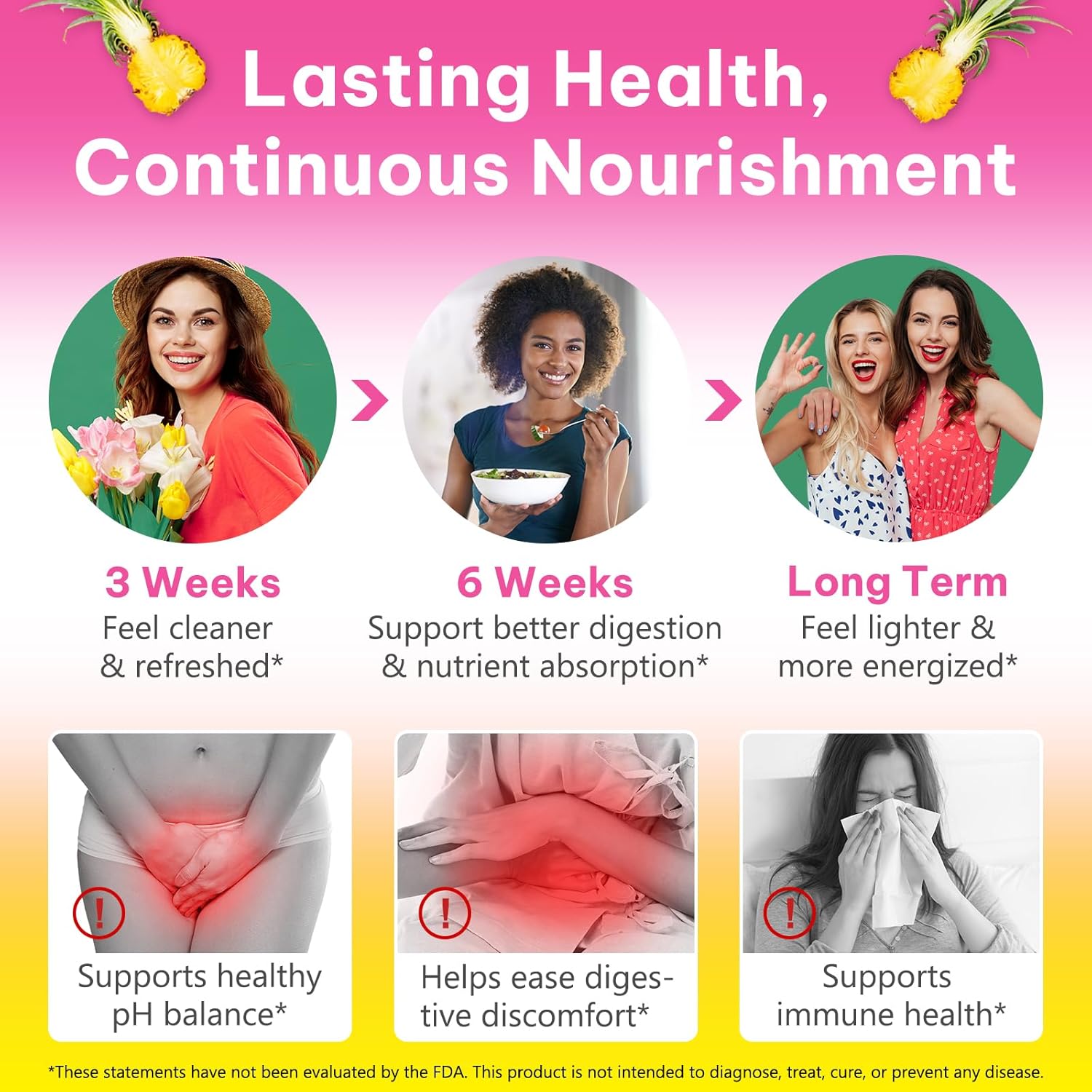 Vaginale Probiotika für Frauen, Nahrungsergänzungsmittel für die vaginale Gesundheit – pH-ausgewogen, gesunder Geruch, Vaginalflora, probiotische vaginale Vitaminergänzung für Frauen (1) – Bild 4