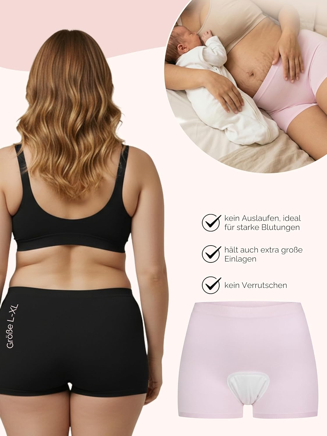 Herzmutter Postpartum-Unterwäsche – 7er-Set – OekoTex – Postpartum-Unterwäsche – Postpartum – Postpartaler Kaiserschnitt – Einweg-Unterhose Damen – Mama-Slip – 94 – Bild 5
