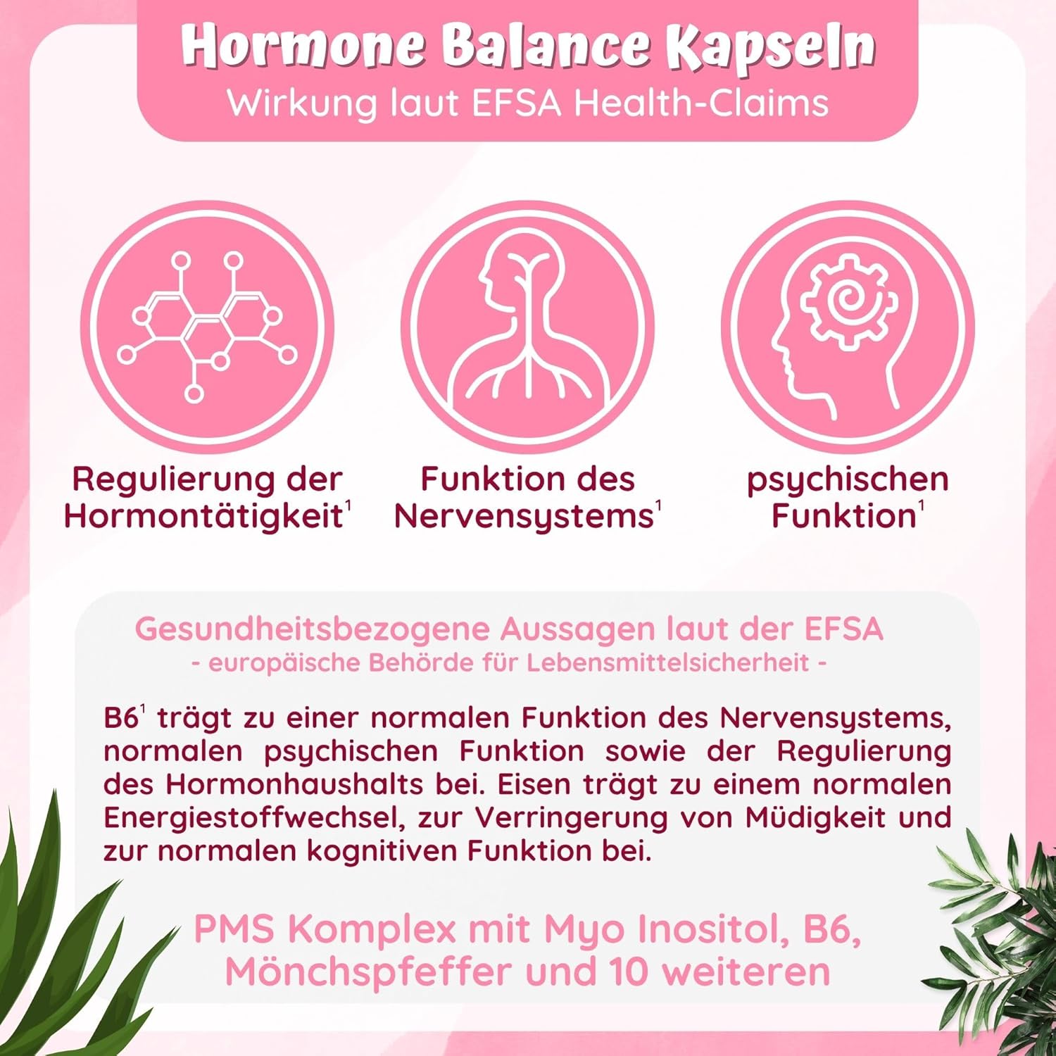 Hormonbalance Frauen – 240 PMS-Kapseln mit Myo-Inositol OPC Goose Finnisches Acetyl-L-Carnitin Frauenmantel Mönchspfeffer Hochdosiert & B6-4-Monatsvorrat – PMS Complex loodus – Bild 3