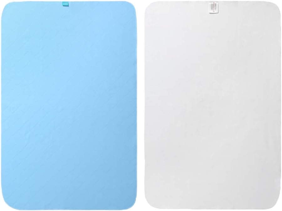 Wasserdichte waschbare Inkontinenzeinlage 86 x 132 cm, atmungsaktive, saugfähige Fleece-Weichheits-Inkontinenzeinlage für Kinder oder Erwachsene, blau – Bild 2