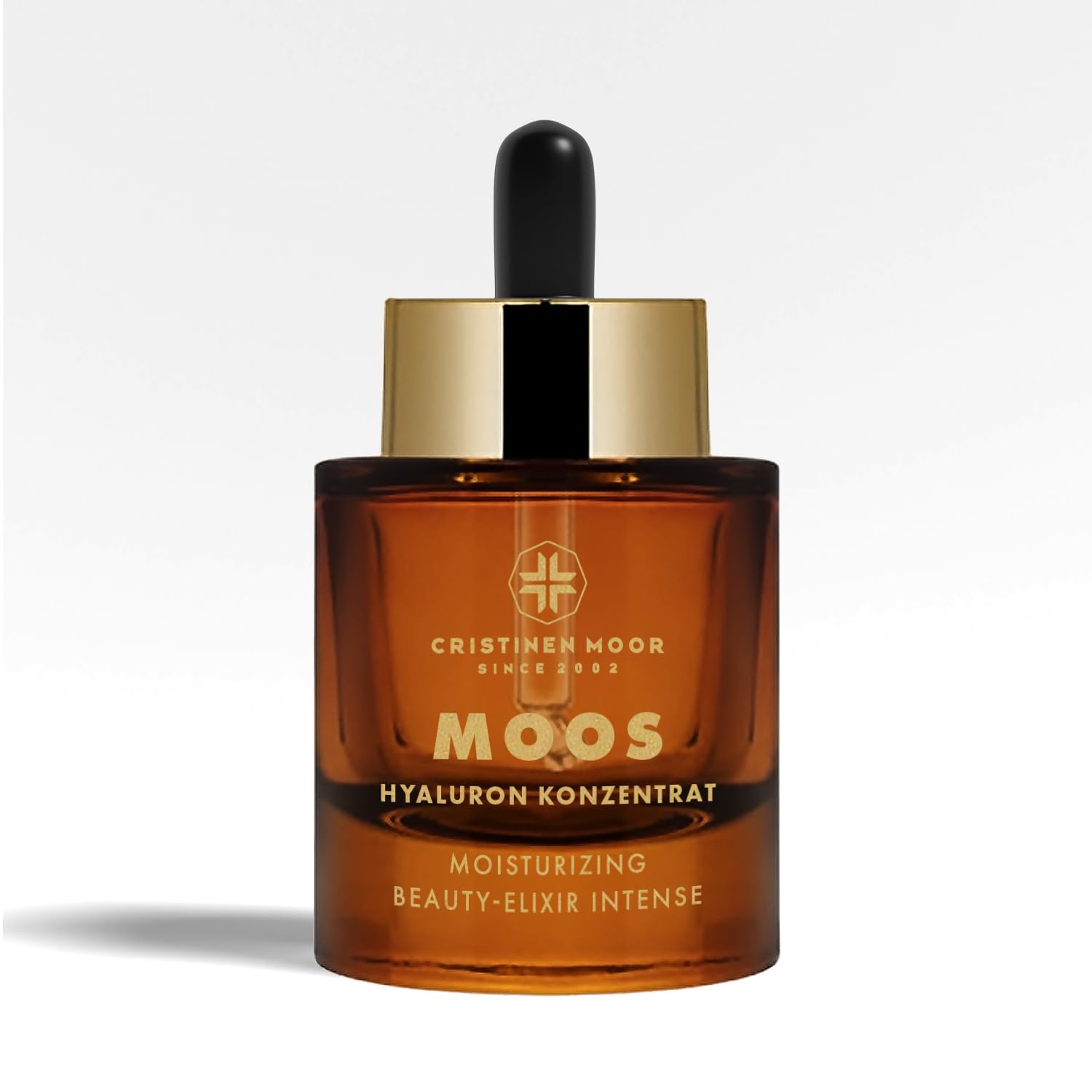 Cristinen Moor Moos Hyaluron Serum Hochdosiertes Konzentrat 2,5 % Hyaluronsäure Niedermolekulare Naturkosmetik Beruhigendes Anti-Falten-Serum mit Moos- & Rosenhydrolat + Vitamin C – Bild 2