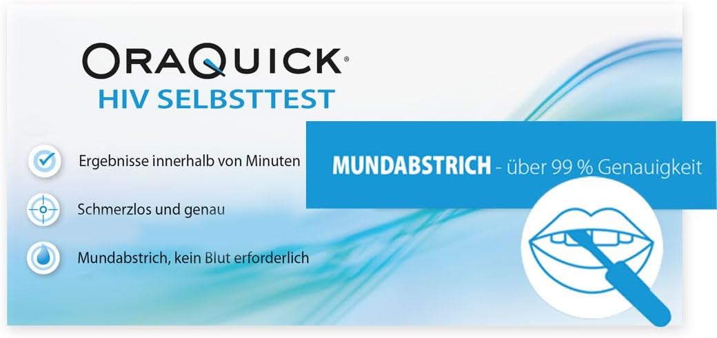 OraQuick HIV-Selbsttest – schmerzfreier und sicherer Test mit Speichel – HIV-Test für zu Hause – entspricht den Qualitätsstandards der Deutschen AIDS-Hilfe – erkennt HIV-1- und HIV-2-Antikörper – Bild 7
