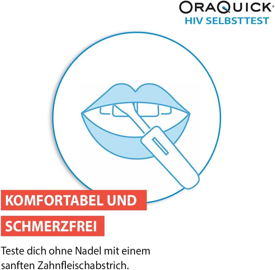 OraQuick HIV-Selbsttest – schmerzfreier und sicherer Test mit Speichel – HIV-Test für zu Hause – entspricht den Qualitätsstandards der Deutschen AIDS-Hilfe – erkennt HIV-1- und HIV-2-Antikörper – Bild 5