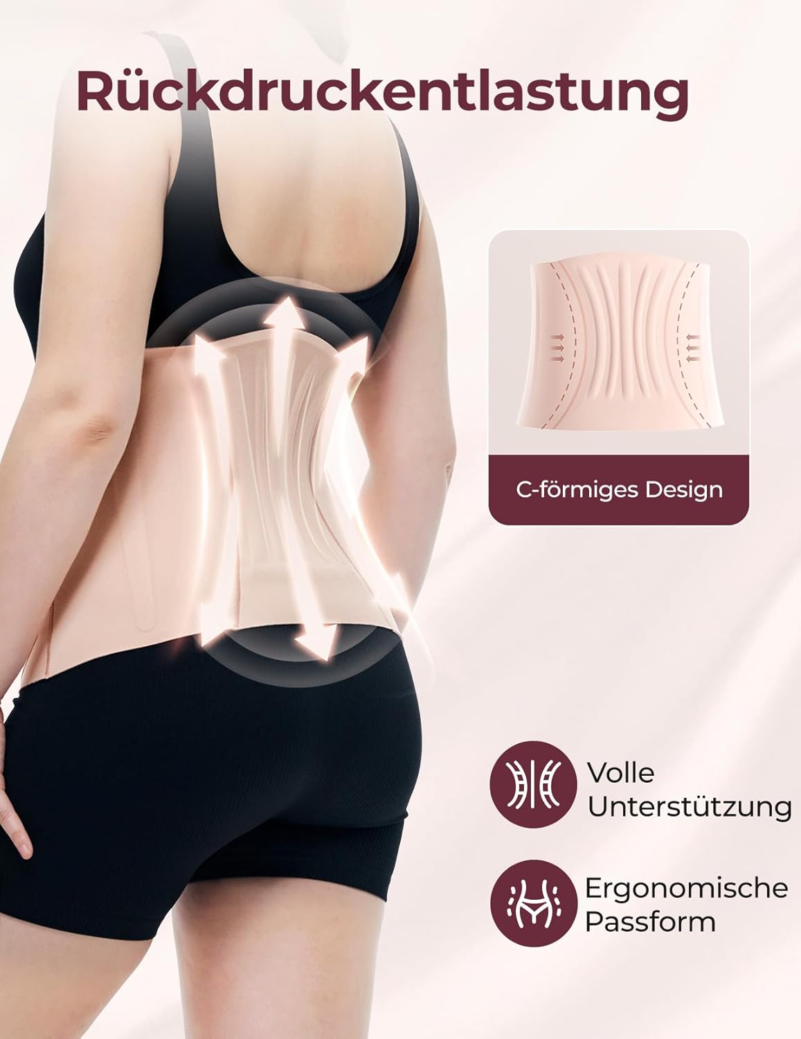 Momcozy Ergowrap Bauchgurt nach der Geburt, 3D-Kompression und Rückenstütze für die Genesung nach einem Kaiserschnitt, nahtloses Bauchband für Alltag und Sport, unsichtbare Postpartum-Shapewear (Standard, XL) – Bild 4