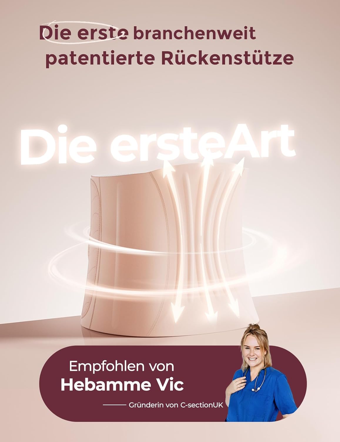Momcozy Ergowrap Bauchgurt nach der Geburt, 3D-Kompression und Rückenstütze für die Genesung nach einem Kaiserschnitt, nahtloses Bauchband für Alltag und Sport, unsichtbare Postpartum-Shapewear (Standard, XL) – Bild 2
