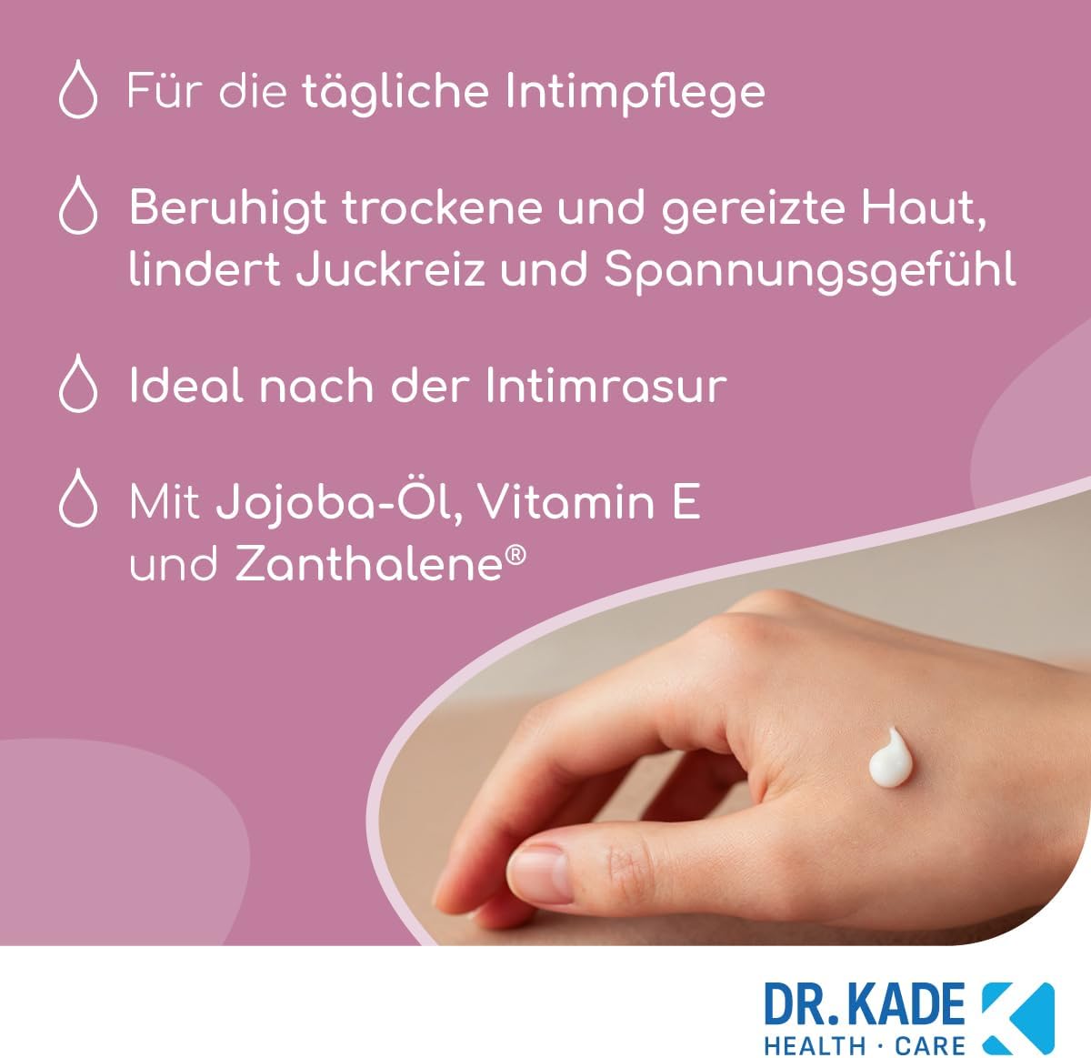 Intimpflegecreme: Die wohltuende Intimhygiene für Frauen mit feuchtigkeitsspendender Hyaluronsäure, 30 ml – Bild 3