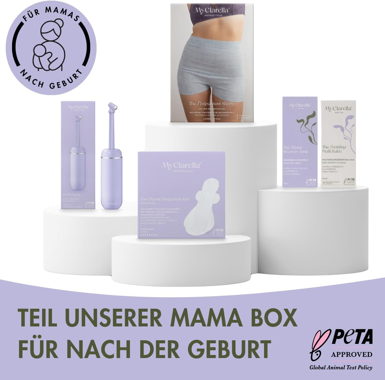 MyClarella 64 Damenbinden mit Flügeln, parfümfrei, extra saugfähig und frei von Chemikalien, Wochenbettbinden, perfekt für starke Periode, wöchentliche Menstruation und Blasenschwäche, 64 Stück (4 x 16 Stück) – Bild 6