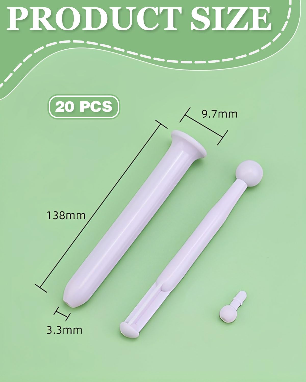 20 Stück, hygienisch, Intimduschen, Einlauf, Vaginal, ovale Applikatorröhre für die meisten Zäpfchen, Salbenapplikator Vaginal, Vaginalzäpfchen, einzeln verpackt – Bild 2