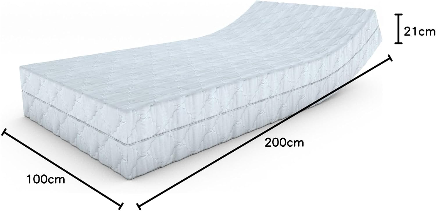 MSS eK Taschenfederkernmatratze mit Kaltschaum 120 x 200 cm H2 – ECO – 7-Zonen, orthopädischer Komfortschaum, waschbarer Bezug, Öko-Tex zertifiziert, hergestellt in Deutschland – Bild 2
