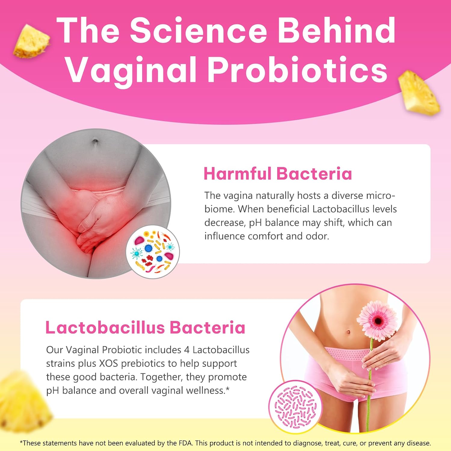Vaginale Probiotika für Frauen, Nahrungsergänzungsmittel für die vaginale Gesundheit – pH-ausgewogen, gesunder Geruch, Vaginalflora, probiotische vaginale Vitaminergänzung für Frauen (1) – Bild 5