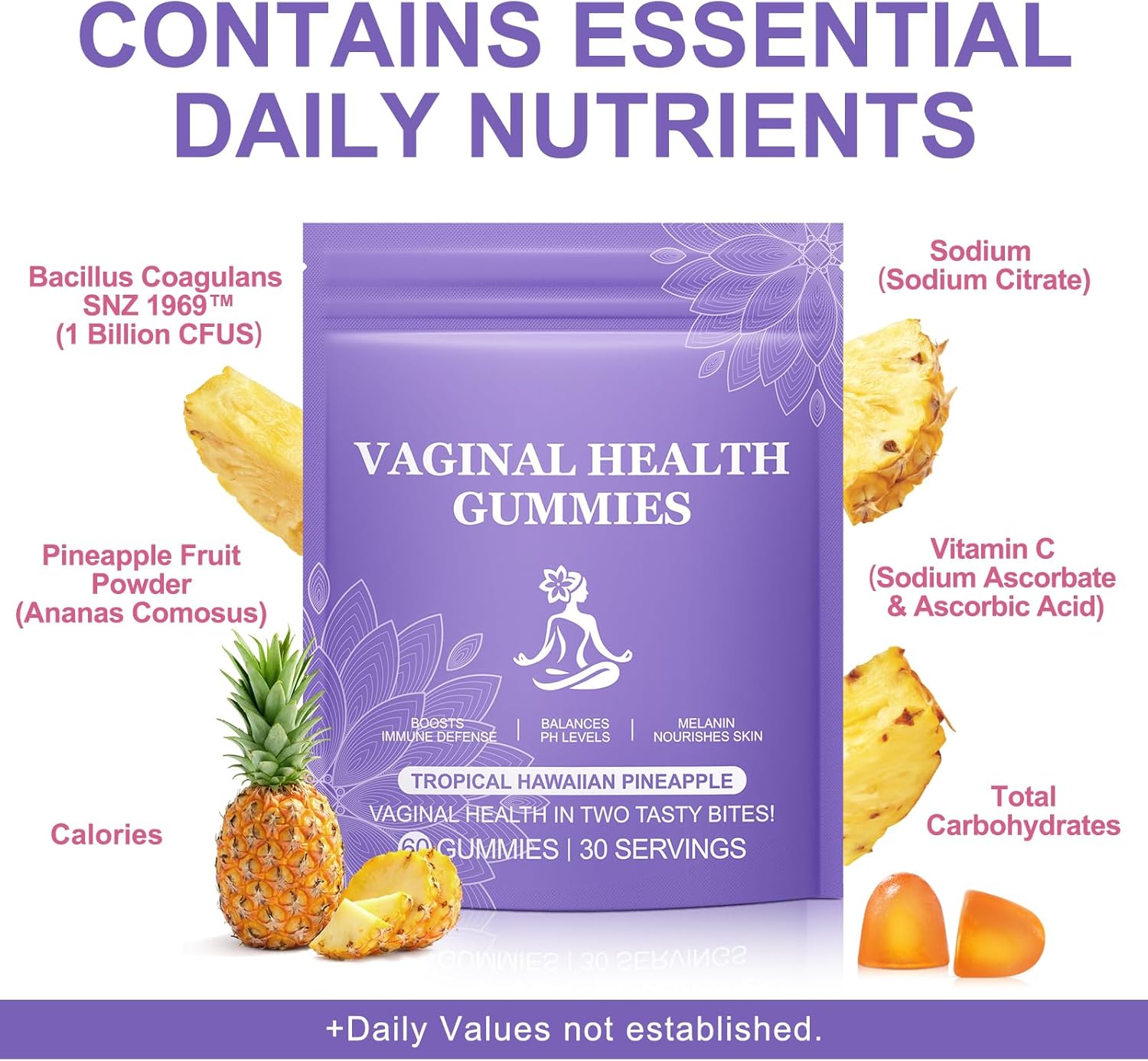 Premium Feminine Balance Gummies, 60 Stück, Femipure Gummies, vegan und glutenfrei, PH-Balance für Frauen, Nahrungsergänzungsmittel für die Vaginalgesundheit von Frauen, Unterstützung des Immunsystems – Bild 8