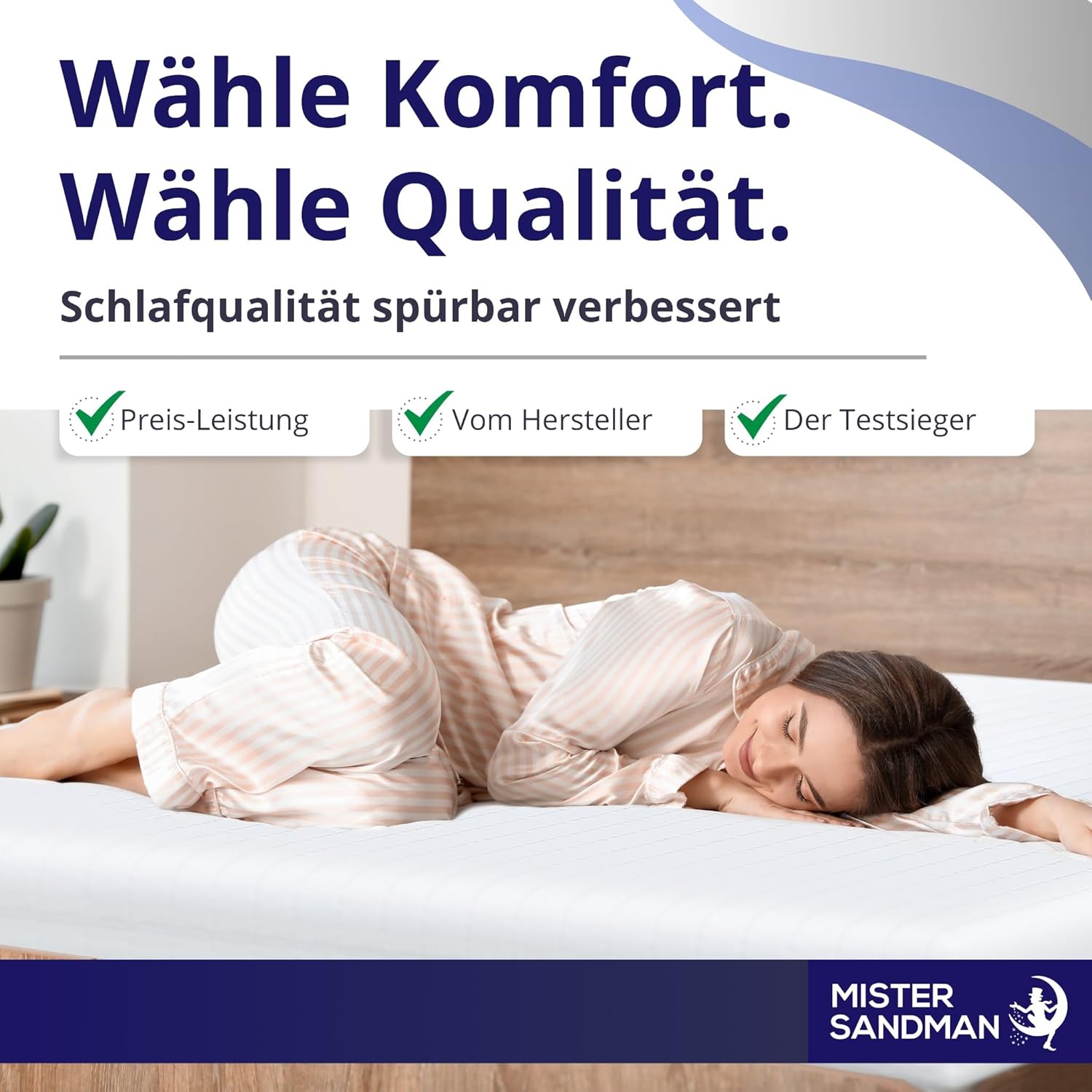 Mister Sandman Kaltschaummatratze 90 x 200 cm, H2/H3, 18 cm Höhe, orthopädische 7-Zonen-Matratze, Rollmatratze mit waschbarem Bezug, für Seiten-, Rücken- und Bauchschläfer – Bild 7