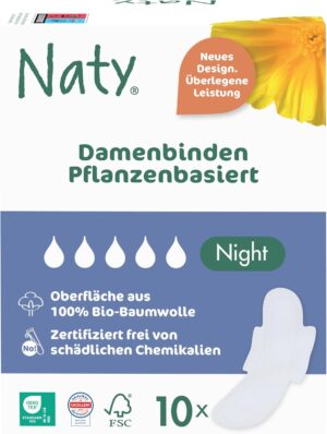 Naty Night Damenbinden mit Flügeln...