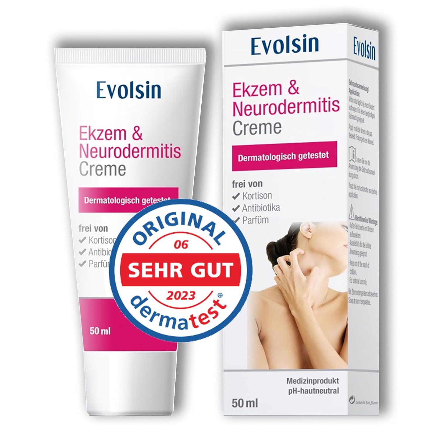 - Evolsin Creme/Salbe gegen Ekzeme und Neurodermitis lindert Juckreiz und beruhigt die Haut. Hilft bei gereizter, trockener, juckender und gereizter Haut