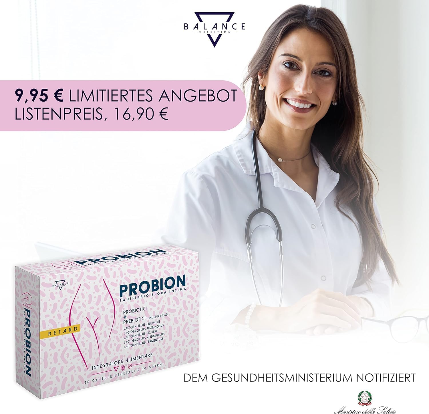 Probion® - Kulturkomplex für die Intimflora der Frau | Vaginale Probiotika | Probiotika für Frauen | Nahrungsergänzungsmittel Präbiotika | Wohlergehen der bakteriellen Vaginalflora | 30 Kapseln – Bild 6