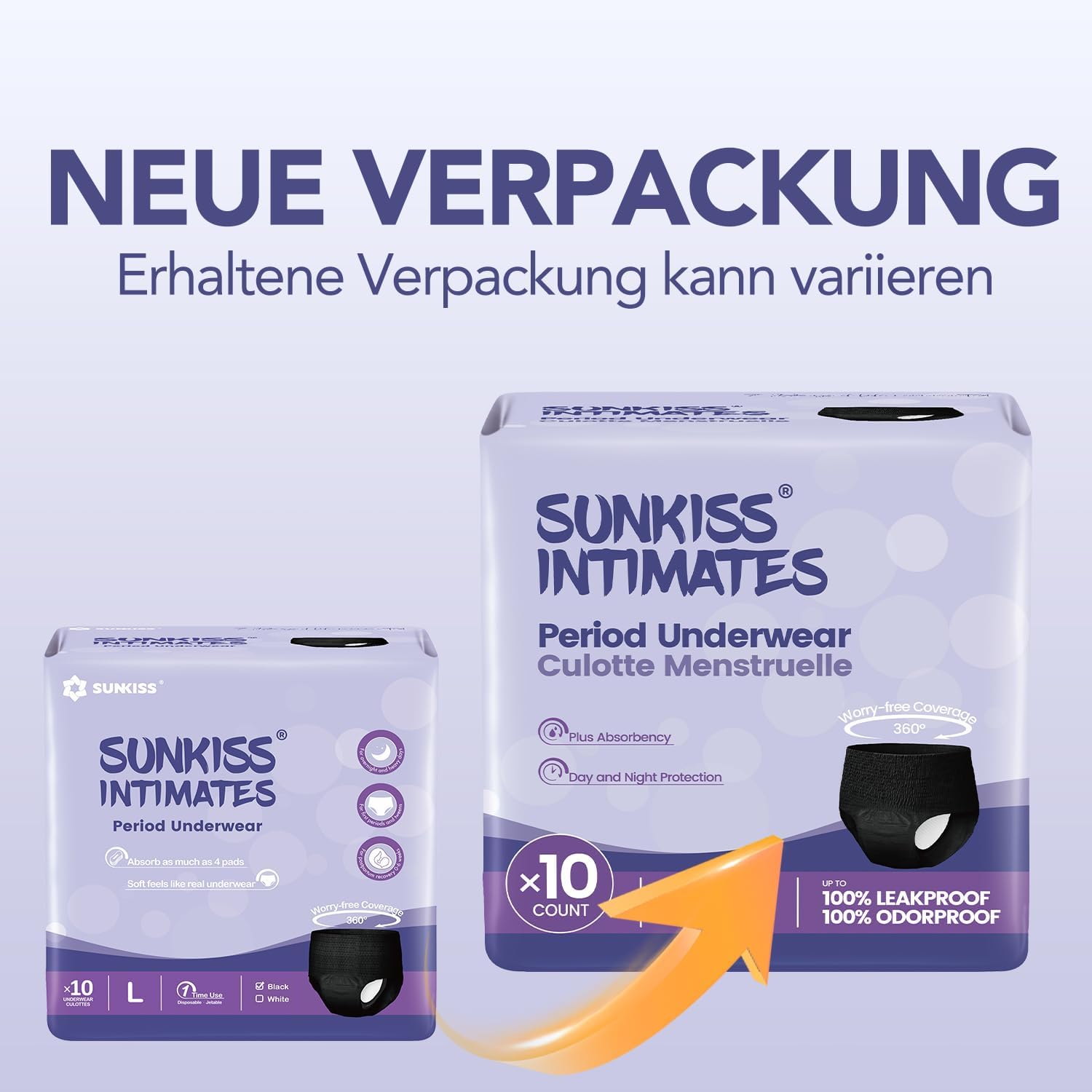 Einweg-Menstruationshöschen für Frauen mit starker Blutung, unparfümierte Wochenbettunterwäsche, Schwarz, S/M, 10 Stück – Bild 6