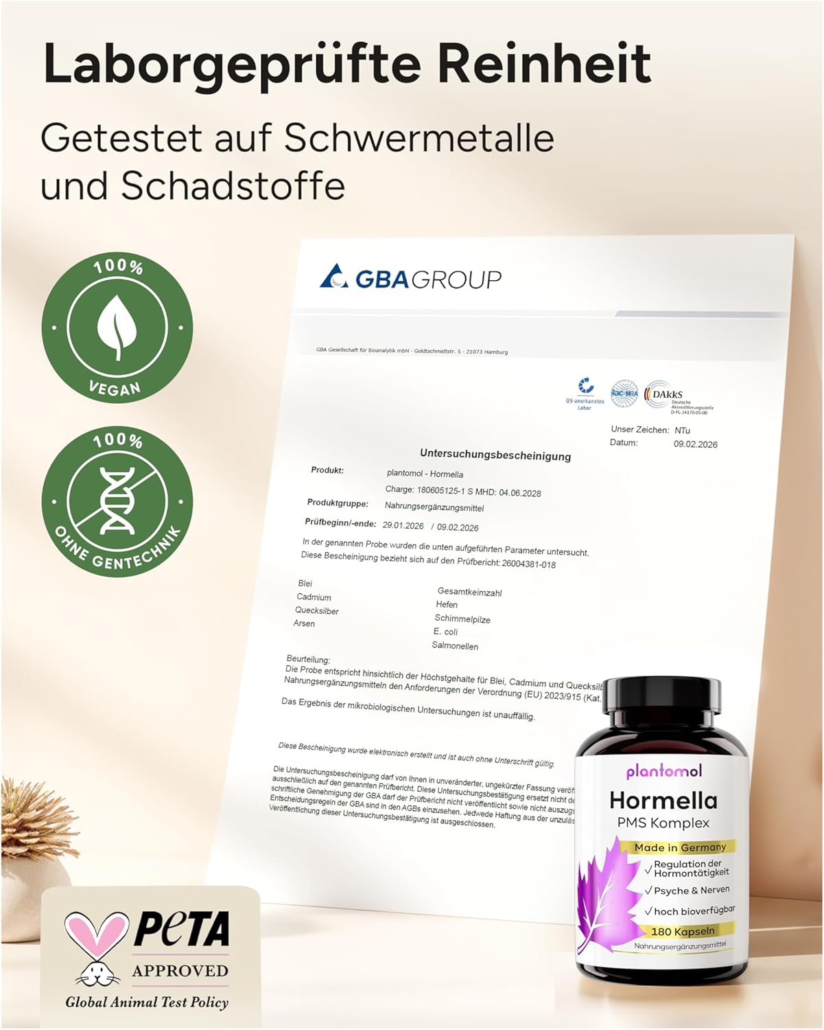 14x PMS Kapseln - Hormon Balance Frauen mit Myo-Inositol OPC Frauenmantel B6 & Mönchspfeffer hochdosiert - Hormella - 3 Monatsvorrat – Bild 4