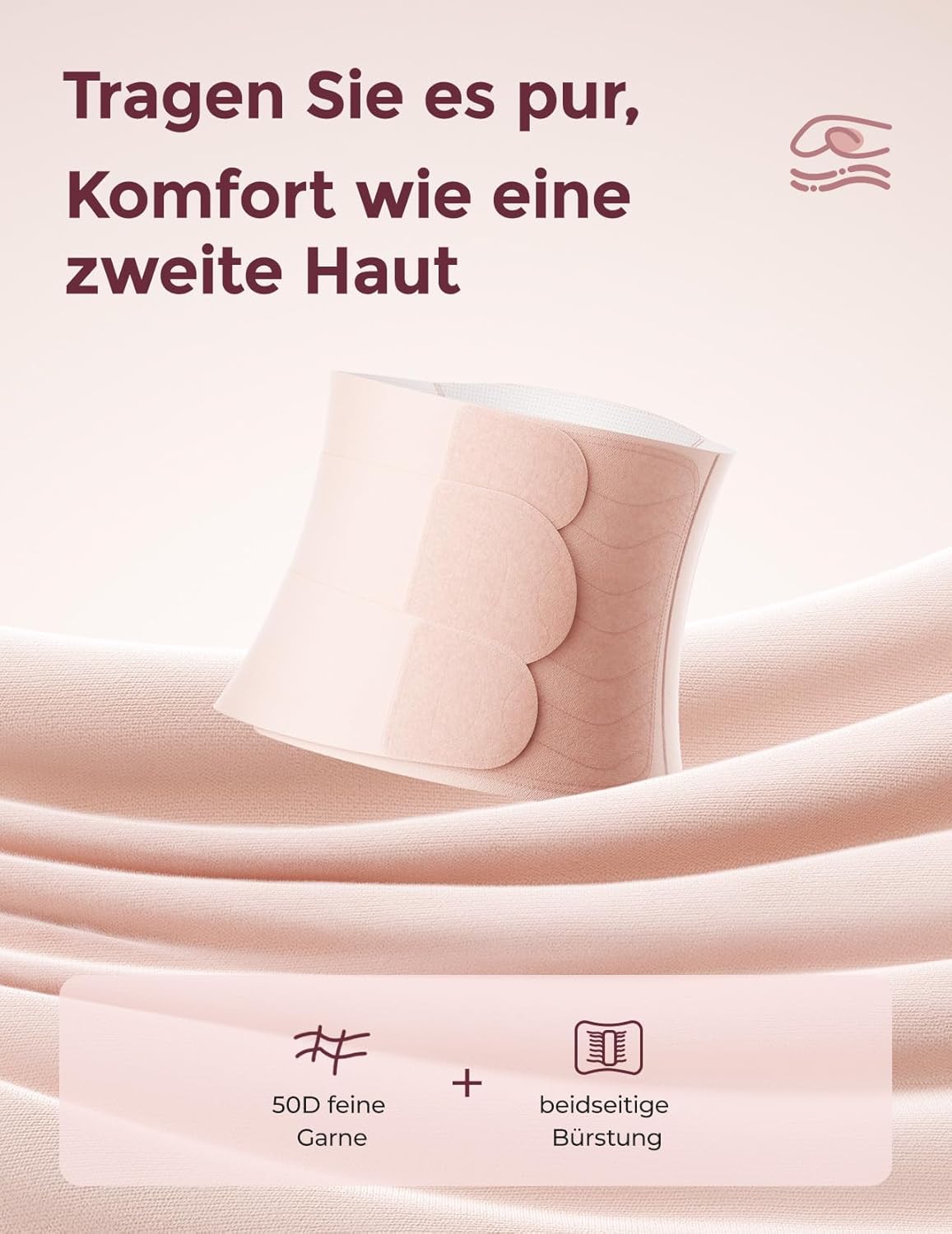 Momcozy Ergowrap Bauchgurt nach der Geburt, 3D-Kompression und Rückenstütze für die Genesung nach einem Kaiserschnitt, nahtloses Bauchband für Alltag und Sport, unsichtbare Postpartum-Shapewear (Standard, XL) – Bild 6
