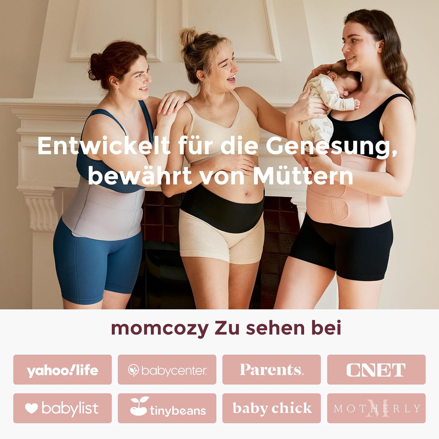 Momcozy Ergowrap Bauchgurt nach der Geburt, 3D-Kompression und Rückenstütze für die Genesung nach einem Kaiserschnitt, nahtloses Bauchband für Alltag und Sport, unsichtbare Postpartum-Shapewear (Standard, XL) – Bild 8