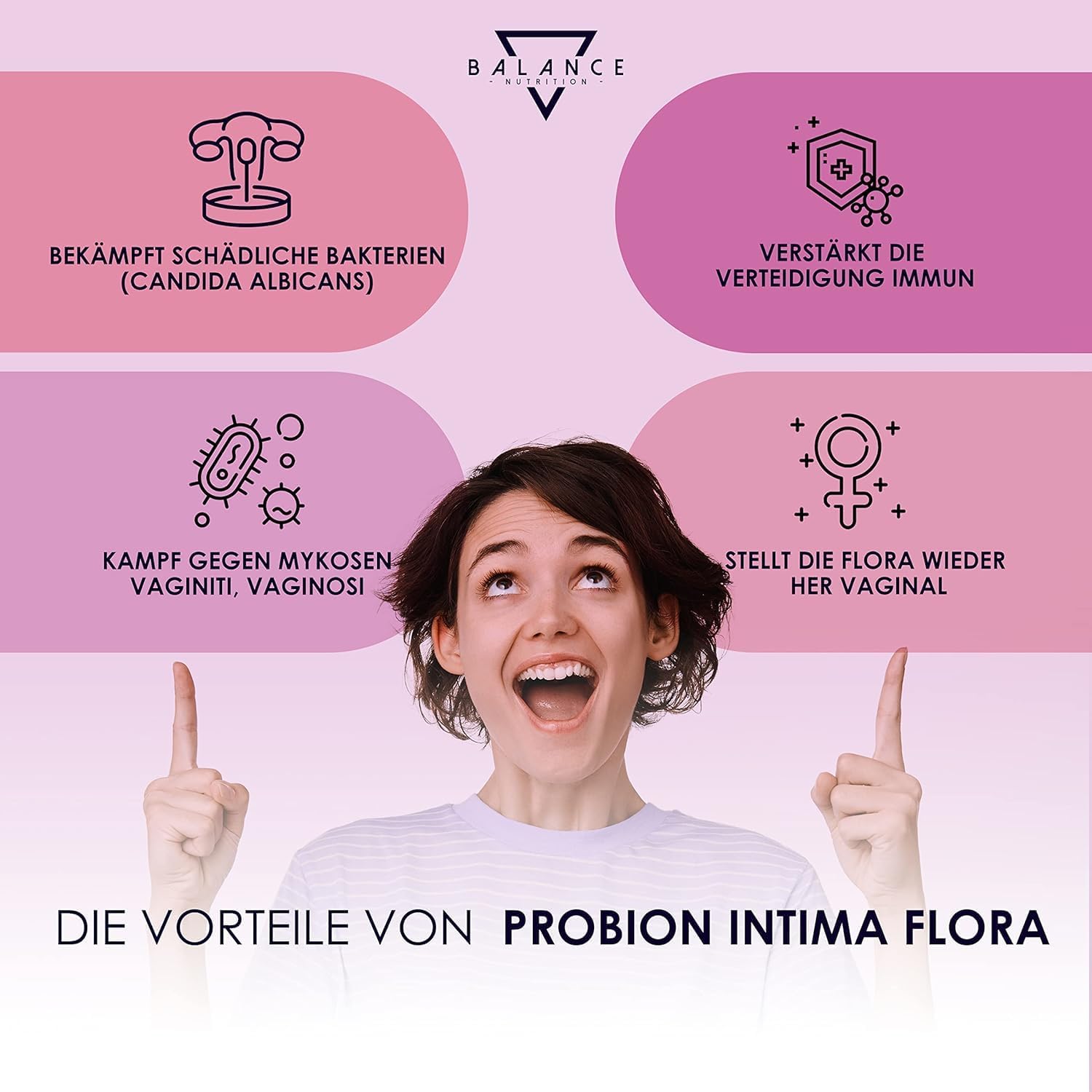 Probion® - Kulturkomplex für die Intimflora der Frau | Vaginale Probiotika | Probiotika für Frauen | Nahrungsergänzungsmittel Präbiotika | Wohlergehen der bakteriellen Vaginalflora | 30 Kapseln – Bild 3