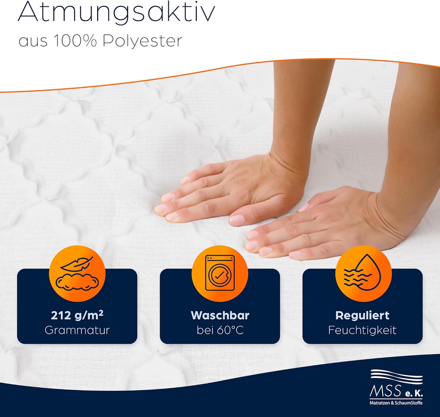 MSS eK Taschenfederkernmatratze mit Kaltschaum 120 x 200 cm H2 – ECO – 7-Zonen, orthopädischer Komfortschaum, waschbarer Bezug, Öko-Tex zertifiziert, hergestellt in Deutschland – Bild 6