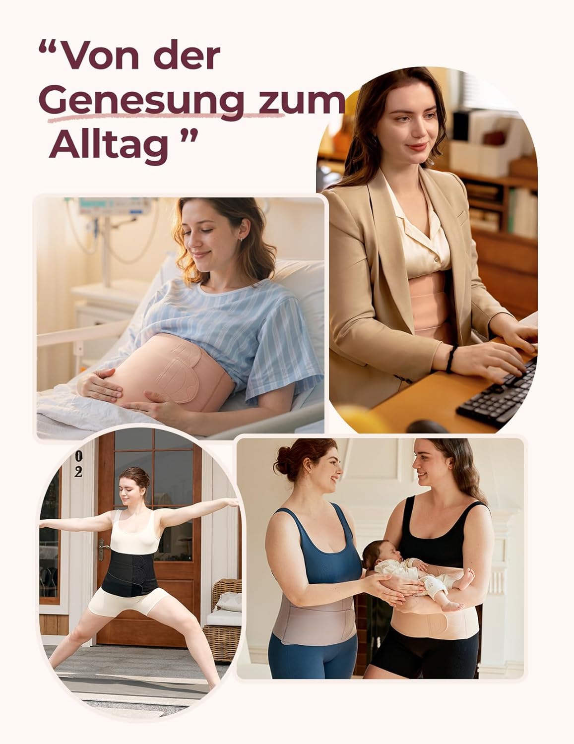 Momcozy Ergowrap Bauchgurt nach der Geburt, 3D-Kompression und Rückenstütze für die Genesung nach einem Kaiserschnitt, nahtloses Bauchband für Alltag und Sport, unsichtbare Postpartum-Shapewear (Standard, XL) – Bild 7