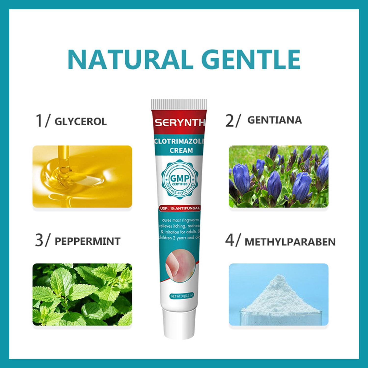 Antimykotische Creme, 30 g, Jock Juckreiz, Ekzem, wirksame Behandlung von Fußpilz, lindert Juckreiz, Creme zur Linderung von Juckreiz auf der Haut von Erwachsenen – Bild 5