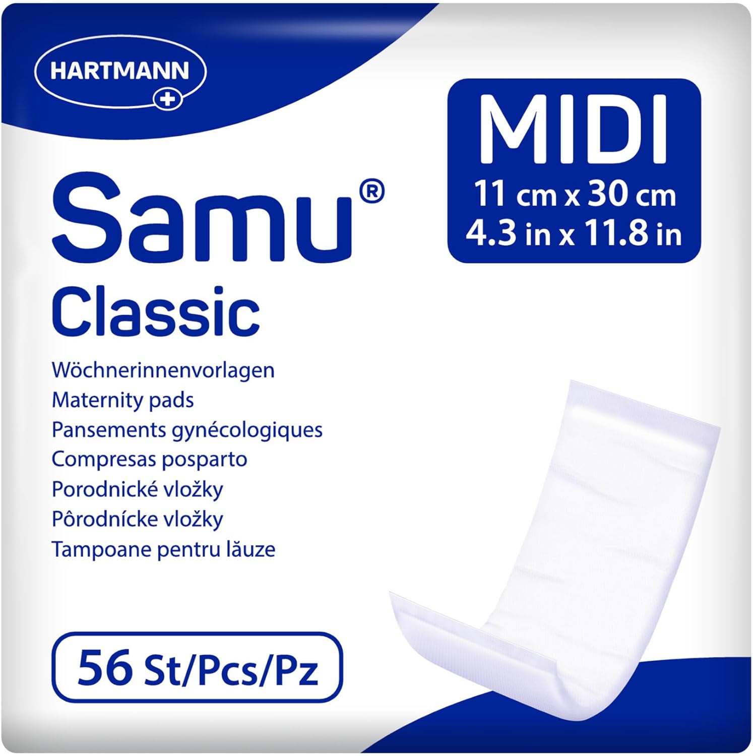 Hartmann Samu Classic Midi Wochenunterlagen, Wochenbettunterlagen, 56 Stück