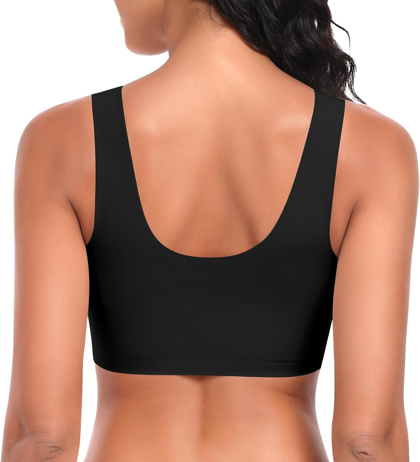 Damen-BH ohne Bügel, nahtloser, bequemer BH, weicher, glatter BH, Bustier, bügelloser BH, Komfort, weicher BH, T-Shirt-Bralette, gepolstert – Bild 2