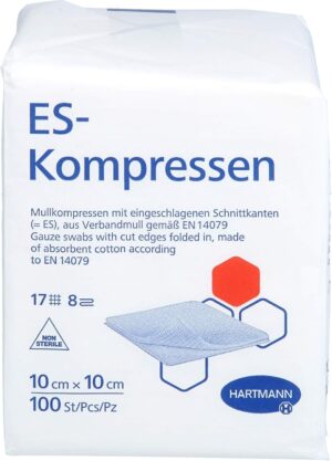 ES KOMPRIMIERT unsteril 10x10cm 8f,...