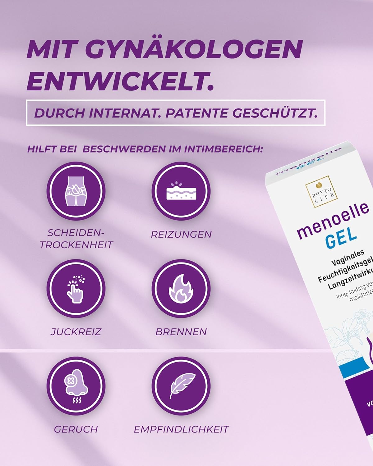 menoelle Bio-Vaginalgel – Vaginales Feuchtigkeitsgel gegen vaginale Trockenheit, Juckreiz, Brennen und Ausfluss – nährt das Vaginalmilieu und reguliert den pH-Wert – für Frauen – 100 ml – Bild 3