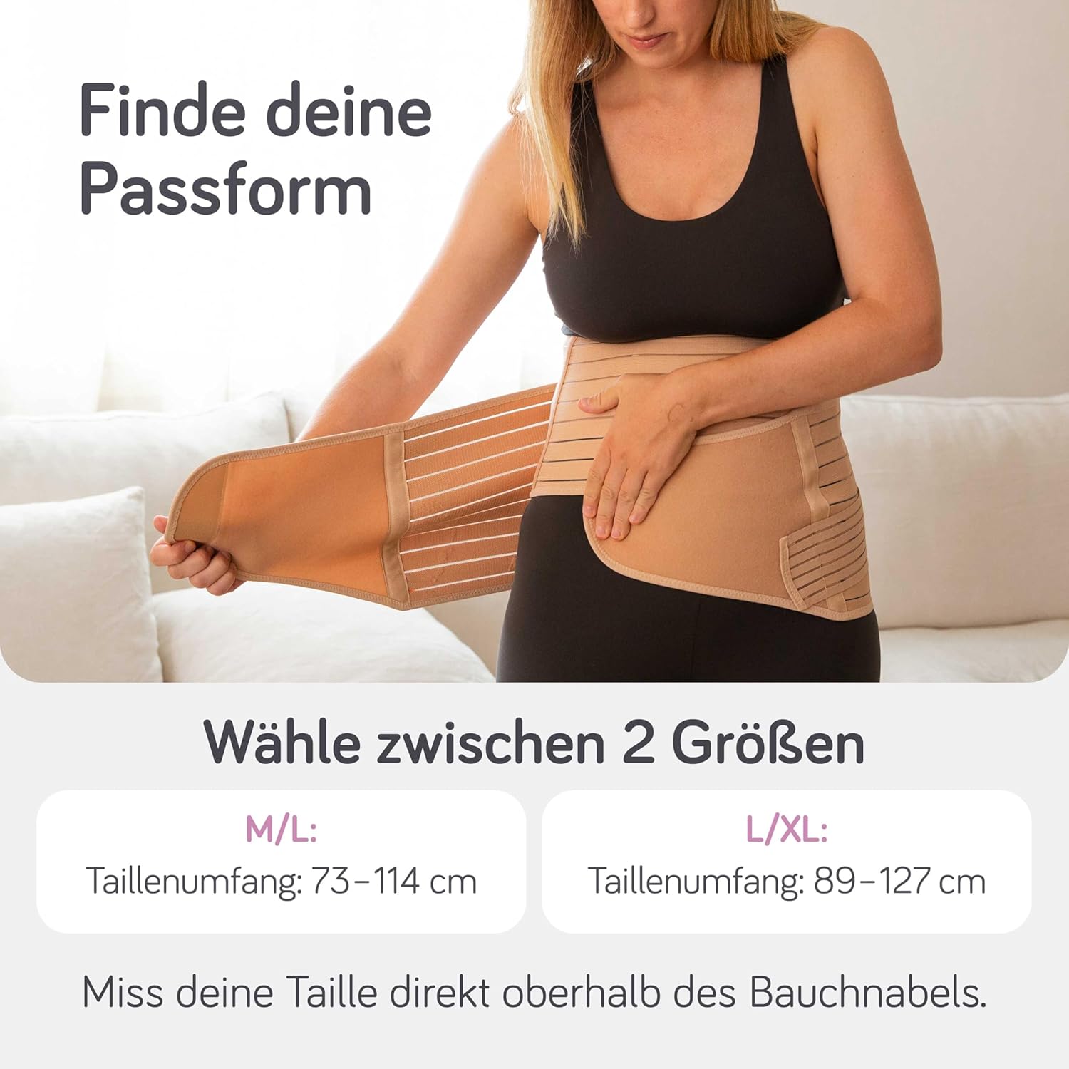 Baby Uma Bauchgurt nach der Geburt, 3-in-1-Postpartum-Gürtel für Frauen, leicht und atmungsaktiv, Bauchband nach dem Kaiserschnitt, einfaches An- und Ausziehen – Bild 4