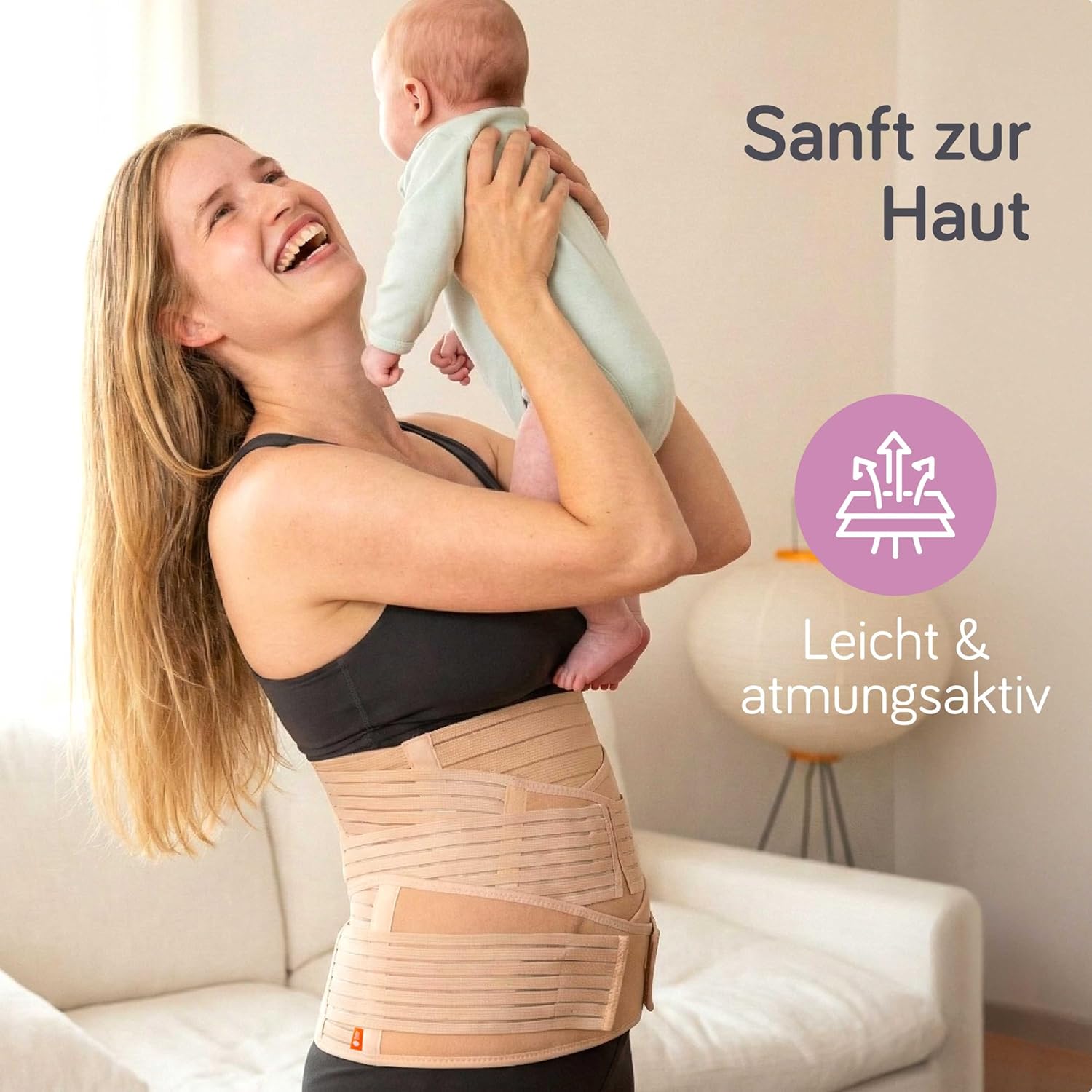 Baby Uma Bauchgurt nach der Geburt, 3-in-1-Postpartum-Gürtel für Frauen, leicht und atmungsaktiv, Bauchband nach dem Kaiserschnitt, einfaches An- und Ausziehen – Bild 7