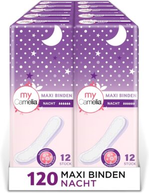 Camelia Maxi Damenbinden Nacht 12 x...