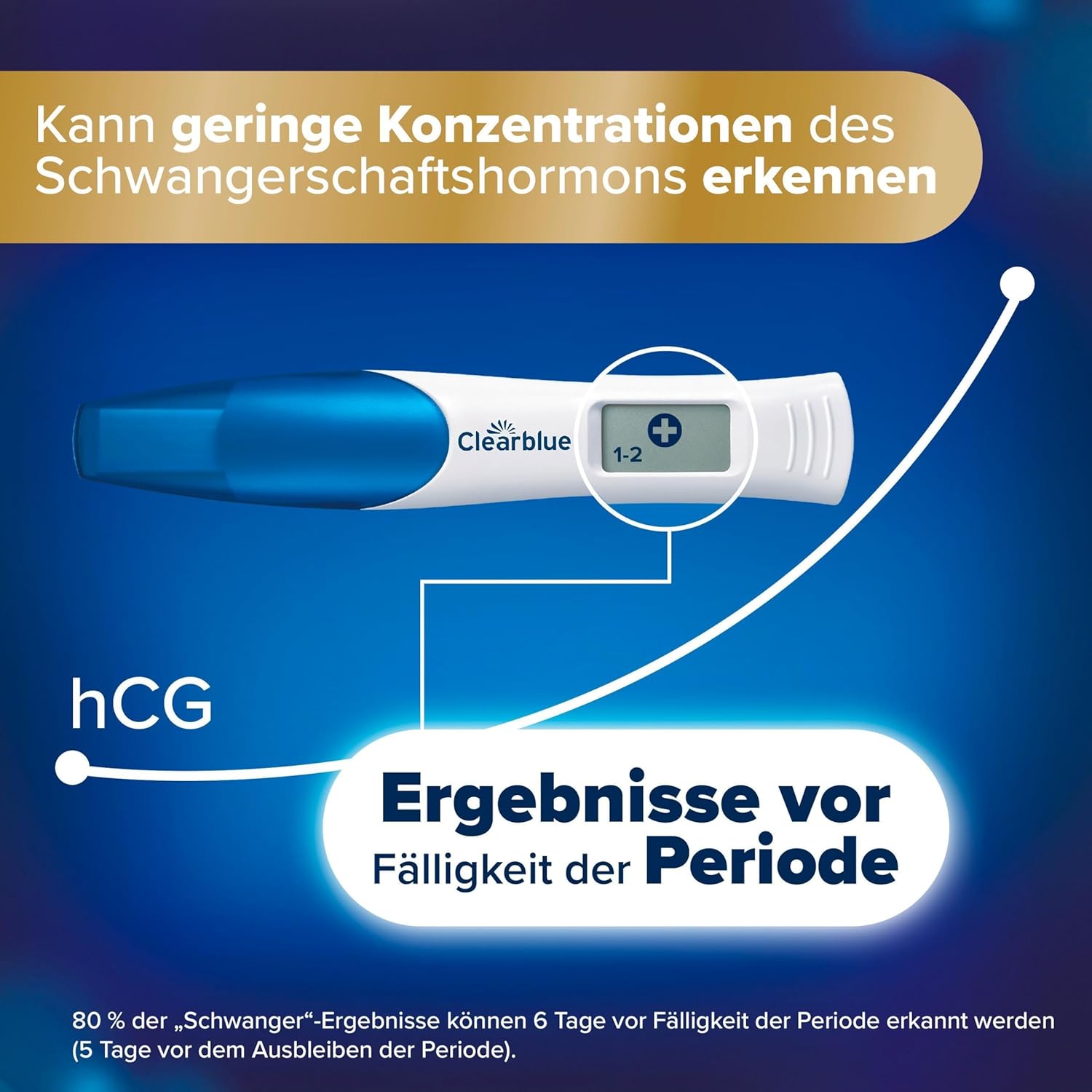 Clearblue Schwangerschaftstest, digitaler Schwangerschaftstest, 2 x Frühschwangerschaftstests / Frühschwangerschaftstests mit Wochenbestimmung, Schwangerschaftsbestimmung, 25 mIU/ml – Bild 6