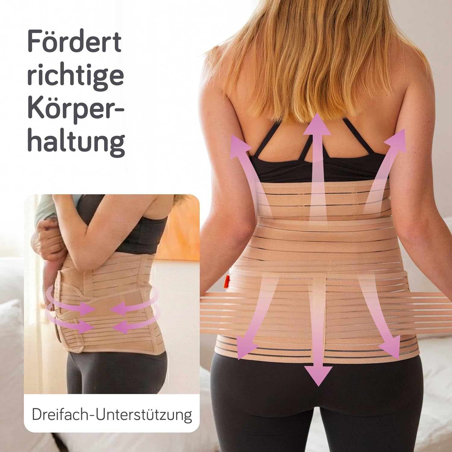 Baby Uma Bauchgurt nach der Geburt, 3-in-1-Postpartum-Gürtel für Frauen, leicht und atmungsaktiv, Bauchband nach dem Kaiserschnitt, einfaches An- und Ausziehen – Bild 5