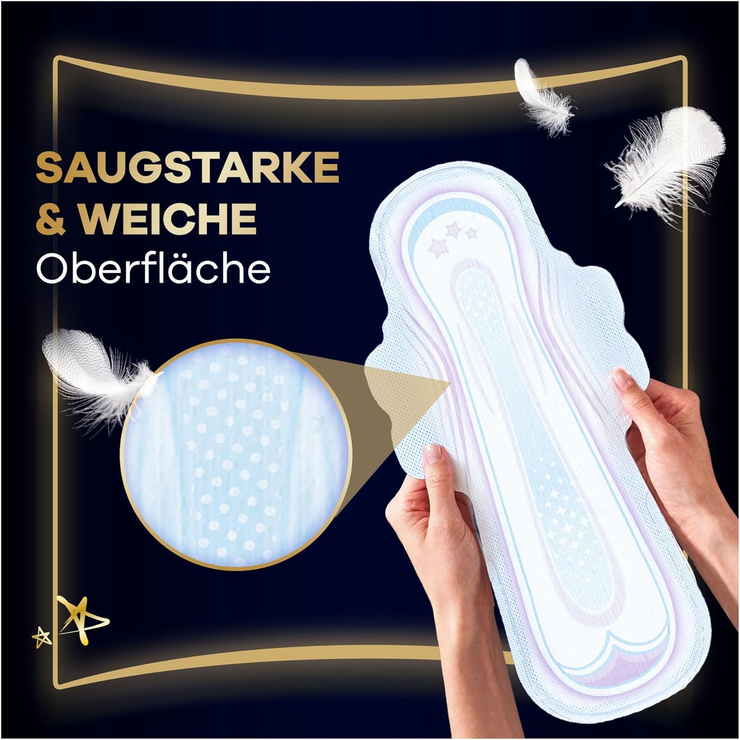 Always Ultra Secure Nachtbinden (Größe 5) mit Flügeln, 64 Stück, super saugfähig und ultradünn, für die Periode – Bild 6