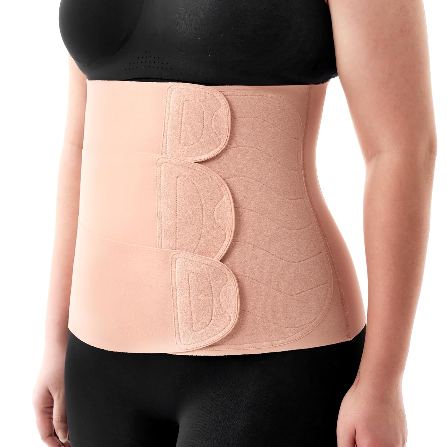 Momcozy Ergowrap Bauchgurt nach der Geburt, 3D-Kompression und Rückenstütze für die Genesung nach einem Kaiserschnitt, nahtloses Bauchband für Alltag und Sport, unsichtbare Postpartum-Shapewear (Standard, XL)