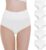Falechay Damen-Unterwäsche, 5 Stück, Bauchkontrolle, Baumwoll-Slip, Höschen, Unterhose mit hoher Taille, Multipack