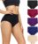 wirarpa Taillenhoher Damen-Slip, Mikrofaser-Höschen, Slips, Unterwäsche mit hoher Taille, ultraweich