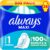 Always Maxi Normal Damenbinden (Größe 1), Flügel, 26 Stück für stärkere Tage, Damenbinden, bis zu 100 % Schutz und Komfortkissen